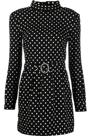 Saint Laurent Vestido corto drapeado con cinturón
