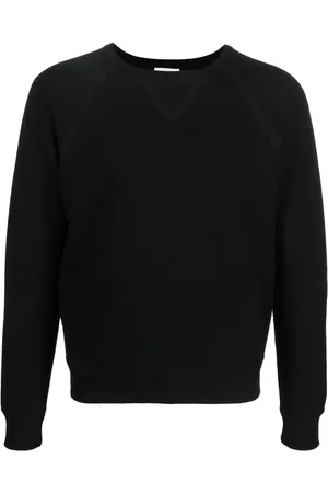 Saint Laurent Sudadera con cuello redondo y mangas raglán