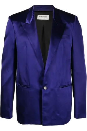 Saint Laurent Saco de satén con botones
