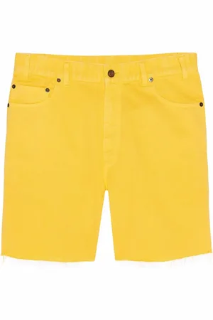 Saint Laurent Shorts de mezclilla con tiro medio