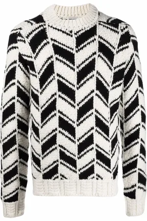 Saint Laurent Suéter con motivo chevron