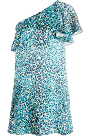 Saint Laurent Vestido con estampado de leopardo