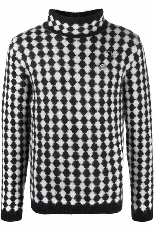 Saint Laurent Suéter con motivo de rombos
