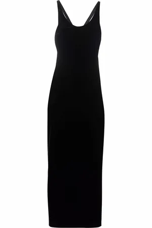 Saint Laurent Vestido con detalles de aberturas
