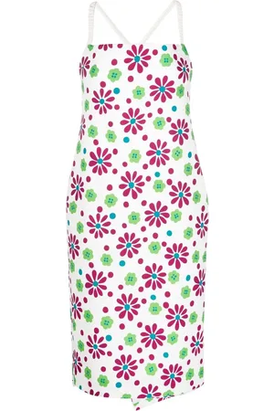 Saint Laurent Vestido con estampado floral