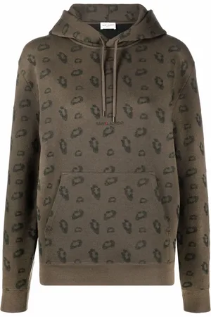 Saint Laurent Hoodie con logo estampado