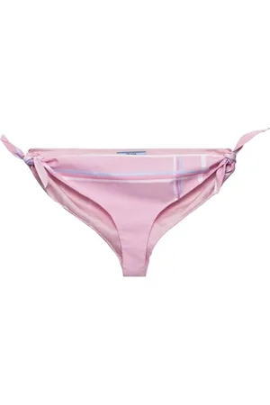 Prada Bikini bottom con estampado de cuadros