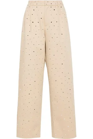 GIUSEPPE DI MORABITO Pantalones rectos con detalles de strass