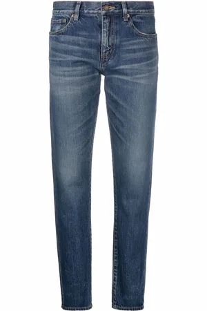 Saint Laurent Jeans rectos con efecto lavado