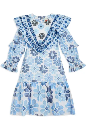 Farm Rio Vestido con volantes y estampado floral