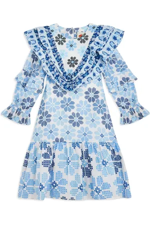 Farm Rio Vestido con volantes y estampado floral