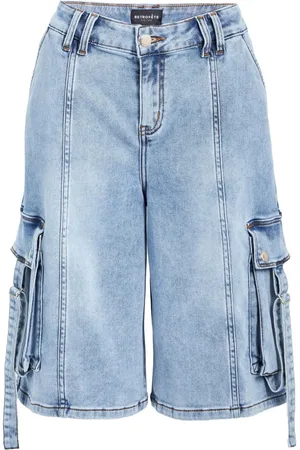 Retrofete Shorts cargo de mezclilla