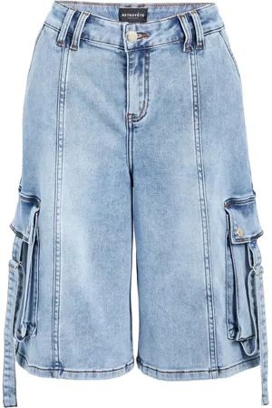 Retrofete Shorts cargo de mezclilla
