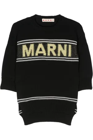 Marni Suéter tejido con logo en intarsia