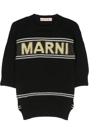 Marni Suéter tejido con logo en intarsia