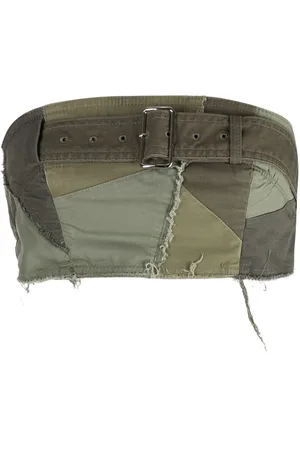 JOHN ELLIOTT Top corto con diseño patchwork