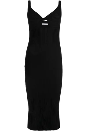 JOHN ELLIOTT Vestido tejido de canalé con detalle retorcido
