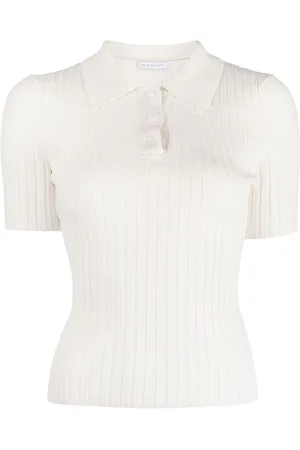 JOHN ELLIOTT Playera tipo polo tejida de canalé manga corta