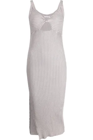 JOHN ELLIOTT Vestido tejido de canalé con detalle retorcido