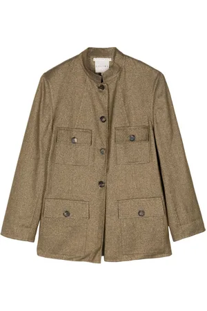 Céline Blazer metalizado con botones