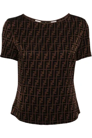 Fendi Blusa de seda Zucca