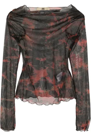 KNWLS Top de malla con estampado abstracto