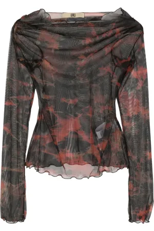 KNWLS Top de malla con estampado abstracto