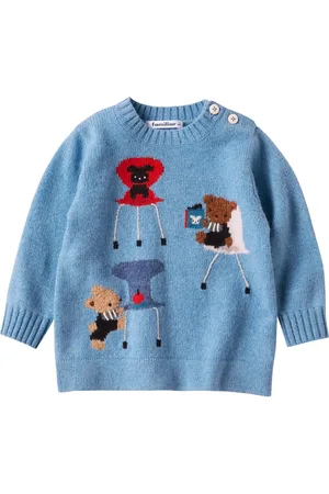 Familiar Suéter tejido con motivo en intarsia