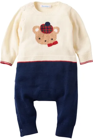 Familiar Romper tejido con logo en intarsia