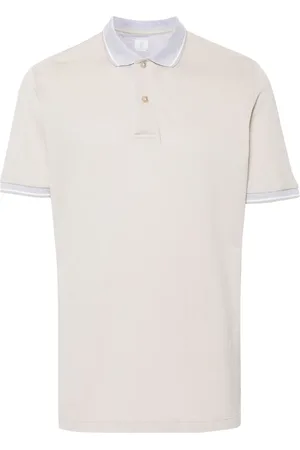 ELEVENTY Playera tipo polo con detalle de rayas