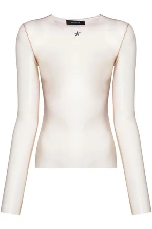 MUGLER Top de malla con efecto degradado