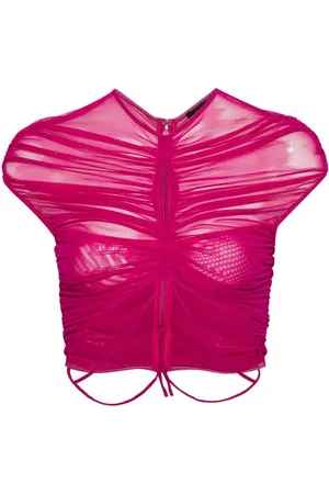 MUGLER Top corto de malla