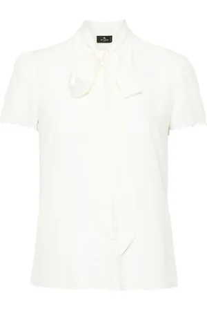 Etro Blusa de seda con moño en el cuello