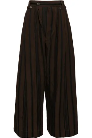ZIGGY CHEN Pantalones anchos con motivo de rayas