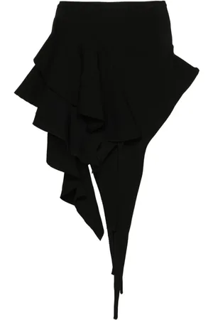 MUGLER Falda corta tejida co diseño asimétrico