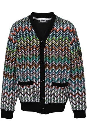 Missoni Cárdigan con motivo en zigzag y logo bordado