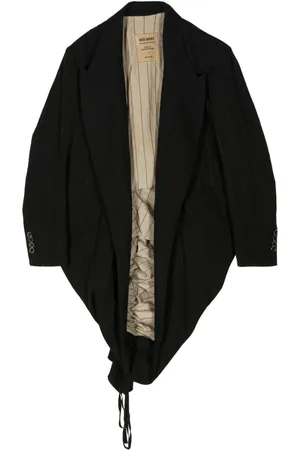 UMA WANG Blazer asimétrico con detalle fruncido