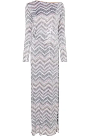 Missoni Vestido largo con motivo en zigzag