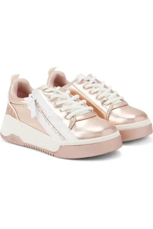 Michael Kors Tenis metalizados con logo estampado