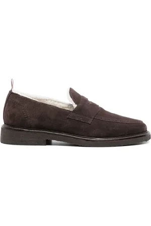 Thom Browne Mocasines penny de gamuza