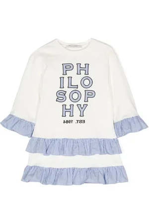 PHILOSOPHY DI LORENZO SERAFINI Vestido con logo bordado