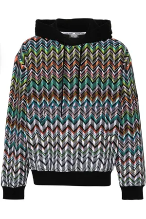 Missoni Hoodie con logo bordado en zigzag