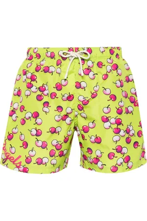 Palm Angels Shorts de playa con estampado Cherry