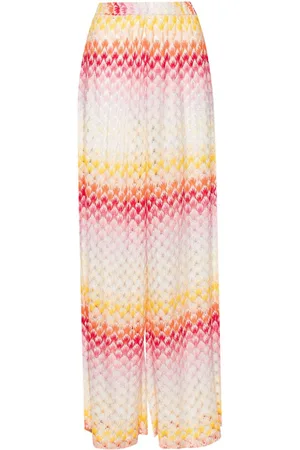 Missoni Pantalones anchos con tejido de concha de mar