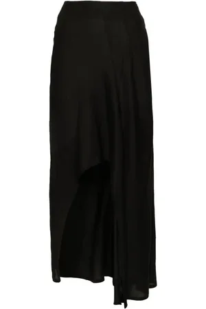 YOHJI YAMAMOTO Falda asimétrica con detalle de pliegues