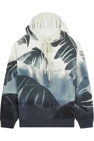 DRIES VAN NOTEN Hoodie con palmeras estampadas