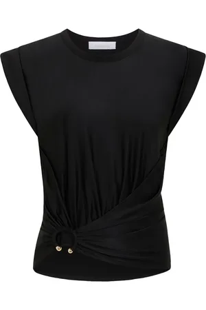 Paco rabanne Blusa asimétrica con detalle fruncido