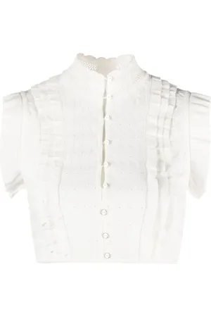 Elisabetta Franchi Top tejido con volantes