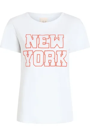 Cinq A Sept Playera con eslogan estampado