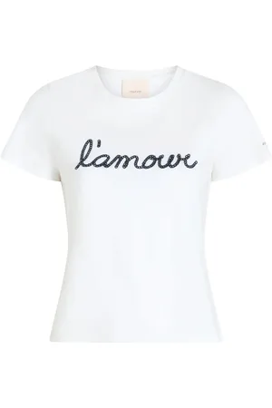 Cinq A Sept Playera con logo estampado